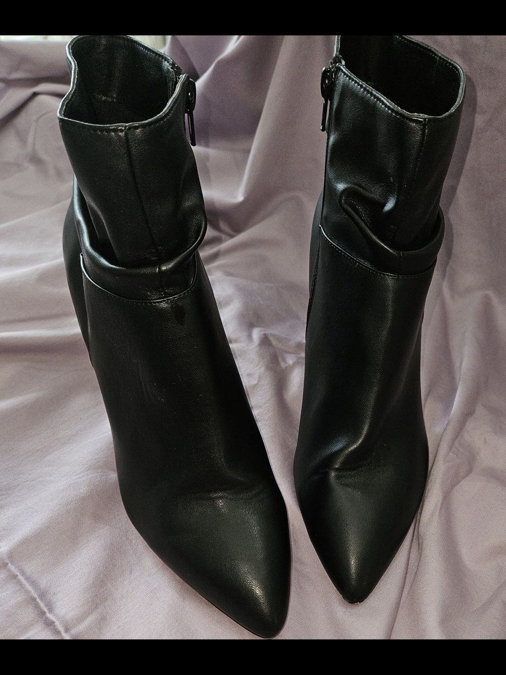 XOXO Black Ankle Booties with Side Zip - Picture 5 of 6